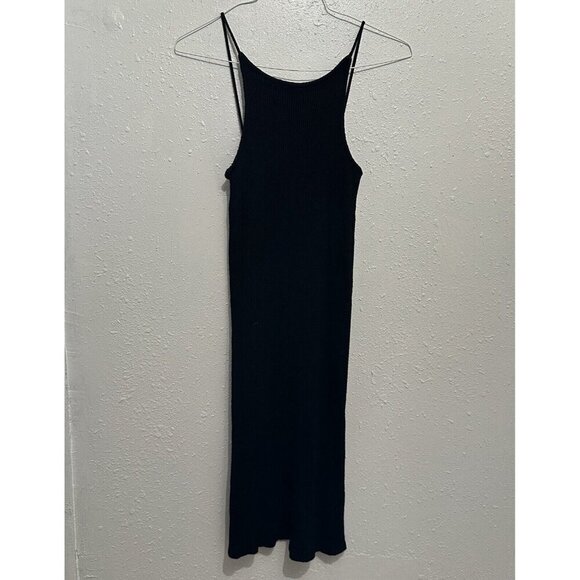 Topshop Dresses & Skirts - TOPSHOP Black Rib Knit Midi Dress Womens US 8 Closet Staple Neutral Classic